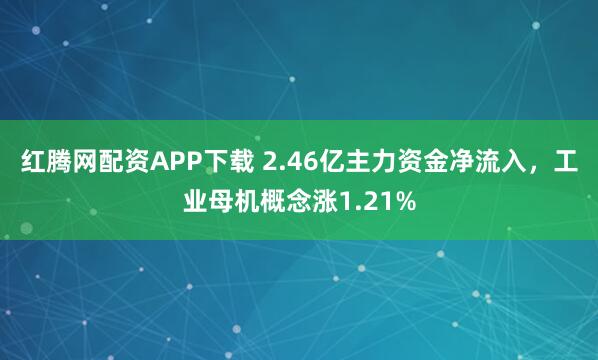 红腾网配资APP下载 2.46亿主力资金净流入,工业母机概念涨1.21%