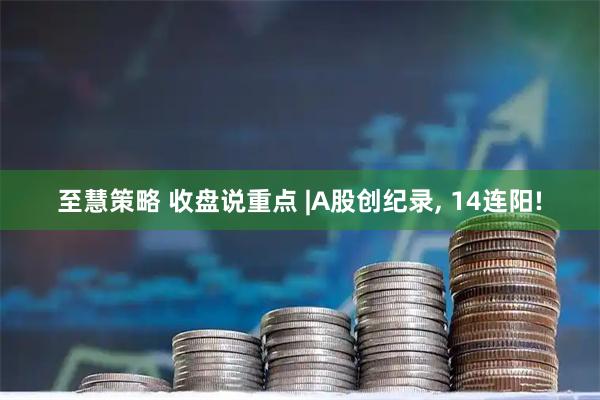 至慧策略 收盘说重点 |A股创纪录, 14连阳!